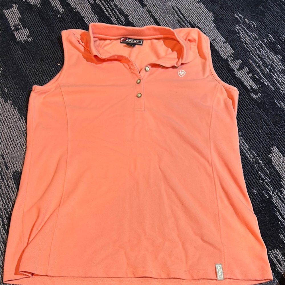 Ariat Coral Sleeveless Fitted Polo Tank